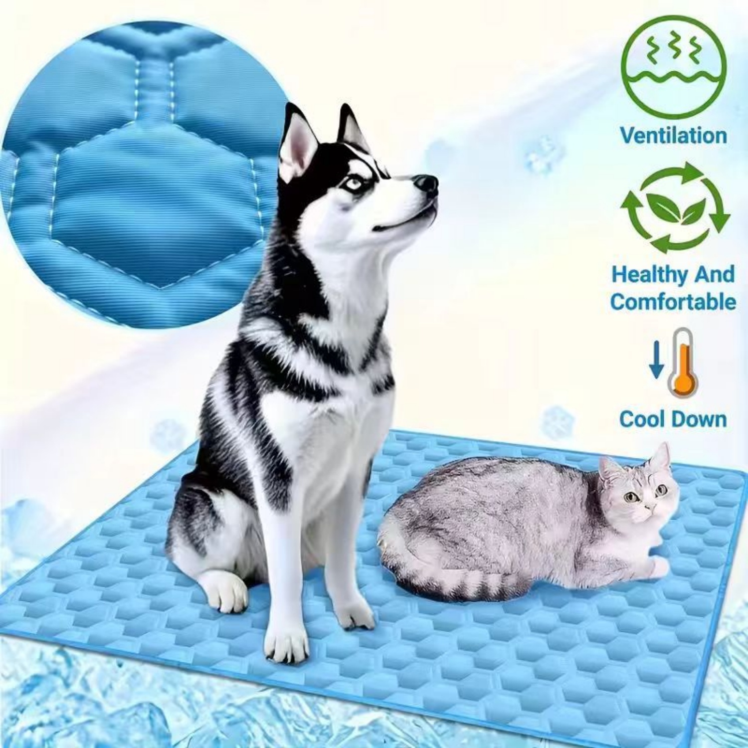Pet Supplies Self Wash - Tapete Refrescante de Verão para Pets,