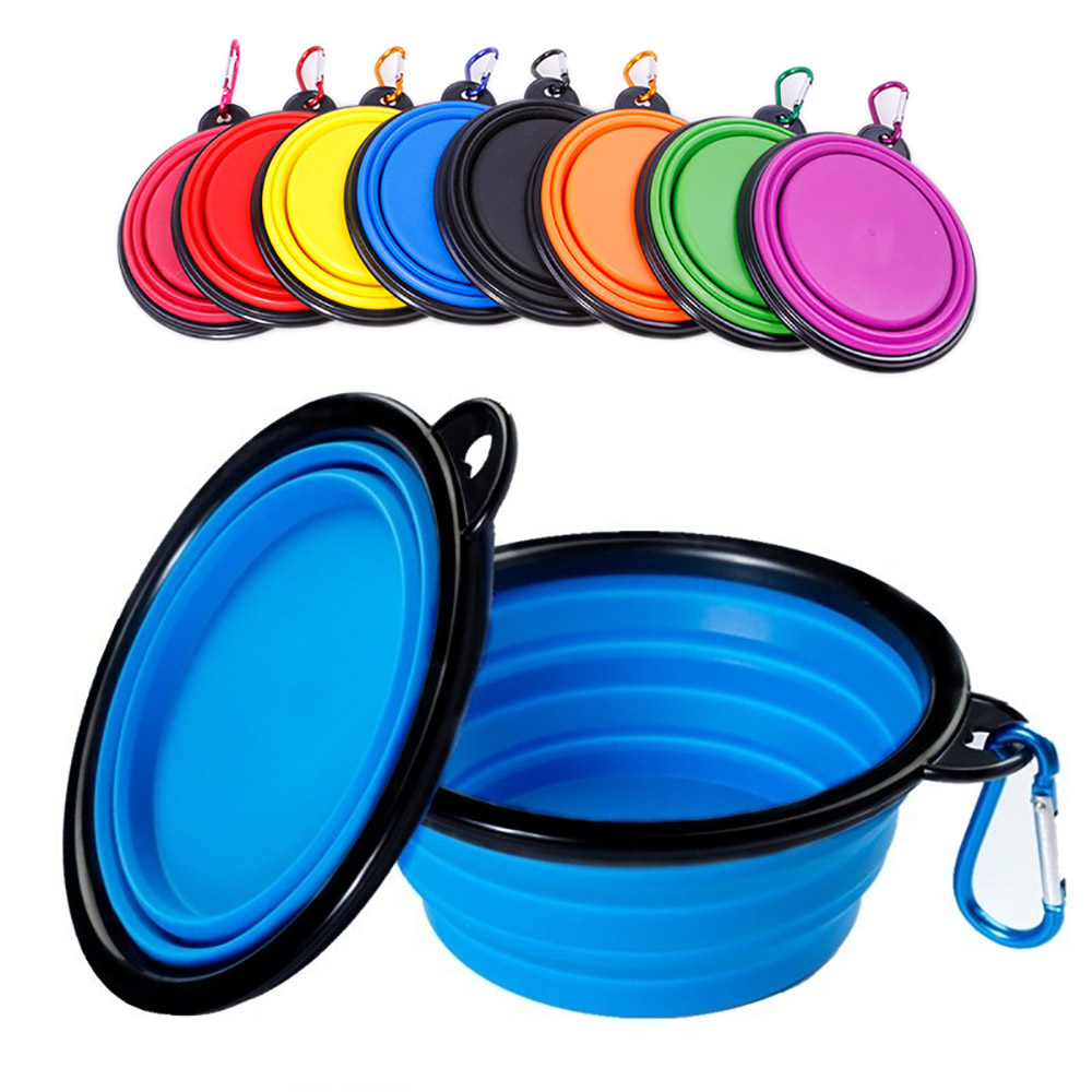 Pet Supplies Dog Food - Tigela Dobrável de Silicone para Cães,