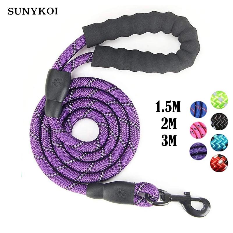 Retractable Dog Leash - 1.5m/2m/3m grande corda do cão redondo