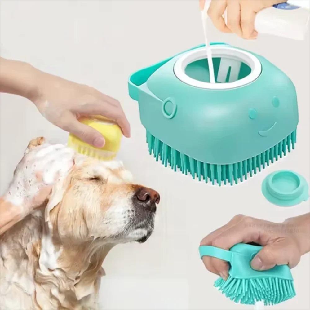 Pet Supplies Nz - Escova de Massagem de Silicone Multifuncional