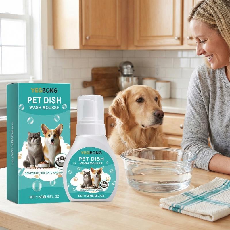 Pet Supplies Dog Food - Mousse Limpador de Tigelas para Pets: