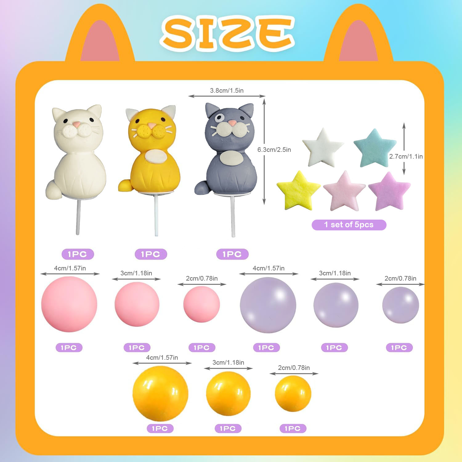 17 pçs gato bolo topper gatos  - Pet Supplies Outlet avaliação e preço