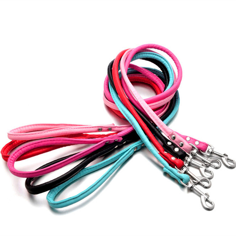 Coleira longa e lisa de couro  - Retractable Dog Leash avaliação e preço