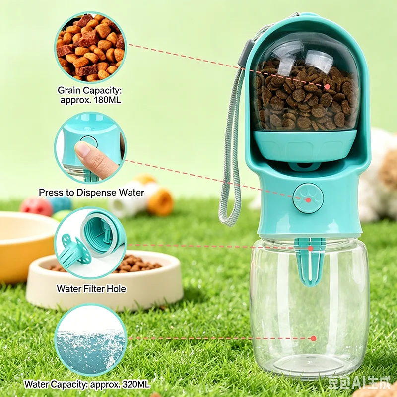 Garrafa de Água Portátil para  - Pet Supplies Dog Food avaliação e preço